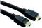 Zwei schwarze HDMI-Kabel mit goldfarbenen Steckern, die zum Anschluss von Audio- und Videogeräten verwendet werden.