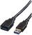 USB-Verlängerungskabel mit männlichem Stecker auf weibliche Buchse, schwarz, geeignet für Datenübertragung und Stromversorgung.