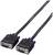Zwei schwarze VGA-Kabel mit Metallanschlüssen, geeignet zur Verbindung von Computern mit Monitoren.