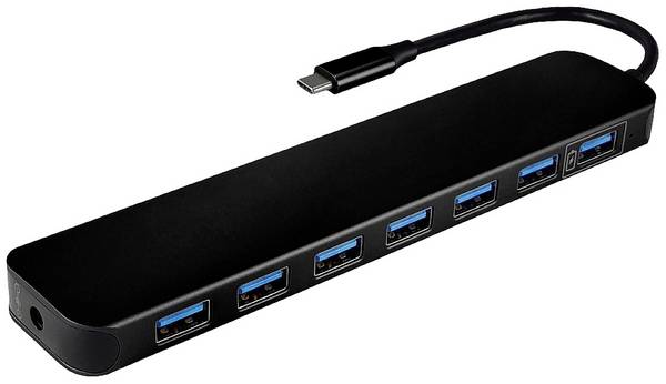 VALUE USB 3.2 Gen 1 Hub, 7fach, Typ C Anschlusskabel