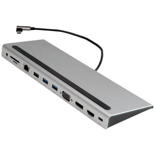 Thumbnail - VALUE USB 3.2 Gen 2 Typ C Multiport Docking Station, 4K HDMI/DP, VGA, USB, Card Reader, PD, LAN, Audio