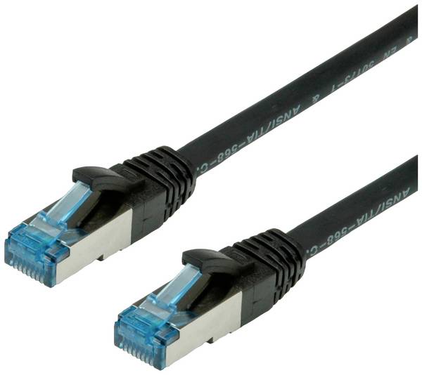 VALUE Patchkabel Cat.6A (Class EA) S/FTP (PiMF), LSOH, schwarz, 3 m