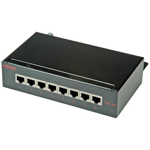 Thumbnail - ROLINE Patchpanel, 8 Ports, Cat.5e (Class D), geschirmt, schwarz