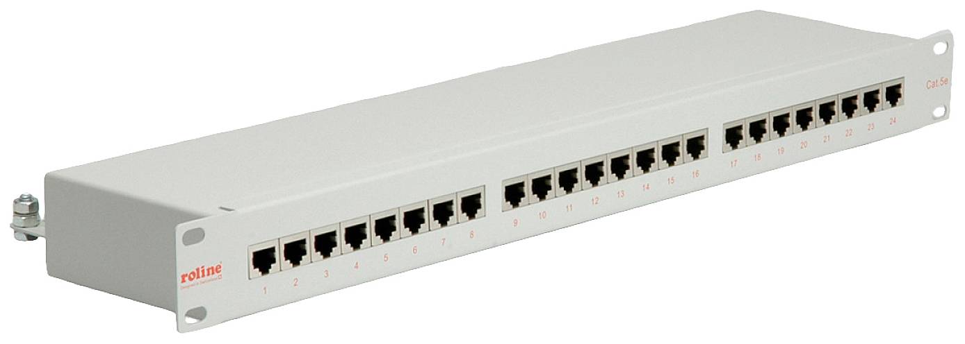 ROLINE \"ROLINE 19\"\"Patchpanel Kat5e STP 24P grau\"