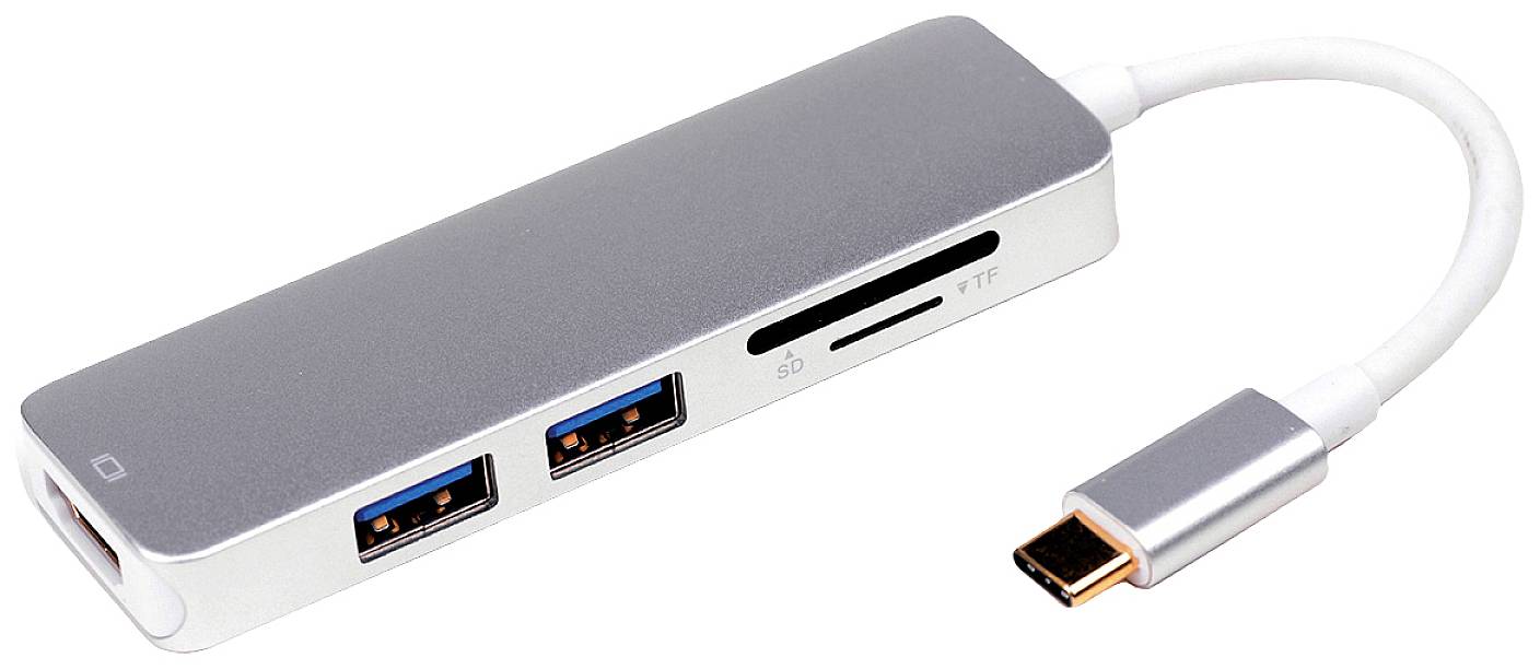 ROLINE Dockingstation USB Typ C, 4K HDMI, USB 3.0, SD/MicroSD (12.02.1041)