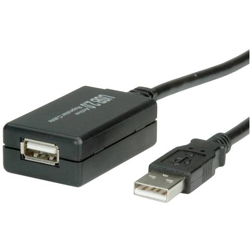 Thumbnail - VALUE USB 2.0 Verlängerung, aktiv, mit Repeater, schwarz, 12 m