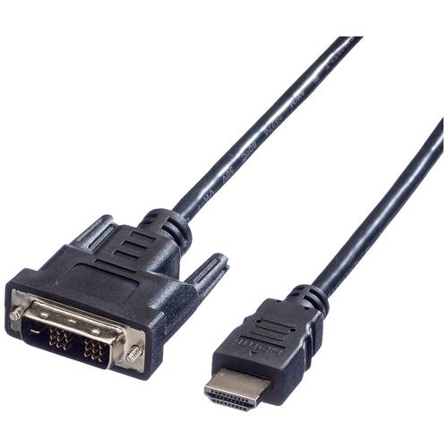 Thumbnail - VALUE Kabel DVI (18+1) ST - HDMI ST, schwarz, 3 m