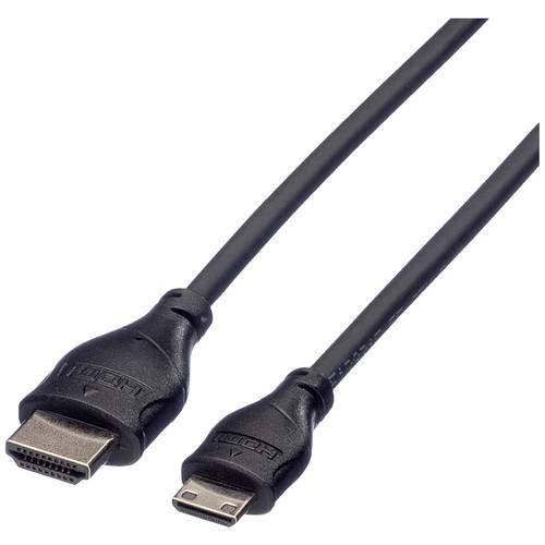 Thumbnail - ROLINE HDMI High Speed Kabel mit Ethernet, HDMI ST - Mini HDMI ST, 0,8 m