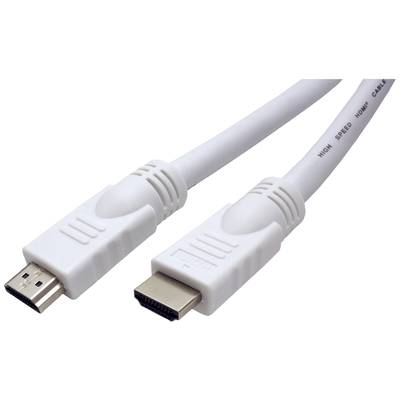 Ein weißes HDMI-Kabel mit zwei Steckern; ein wichtige Verbindung für Audio- und Videogeräte.