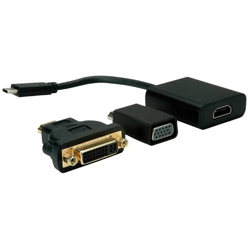 VALUE Display Adapter USB Typ C - VGA + HDMI + DVI
