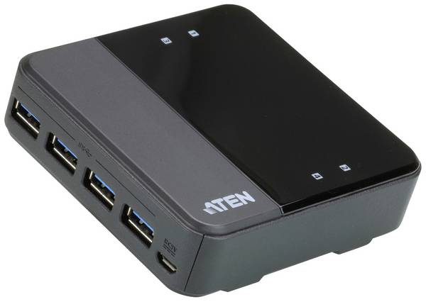 ATEN US3344 4 Port USB 3.2 Gen 1-Umschalter (USB 3.0) Schwarz