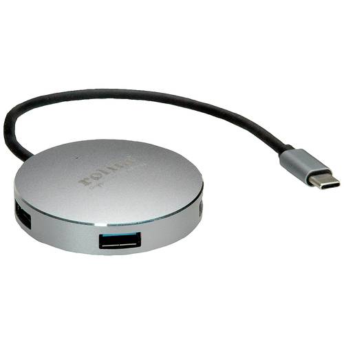 Thumbnail - ROLINE USB 3.2 Gen 1 Hub, rund, 4fach, Typ C Anschlusskabel