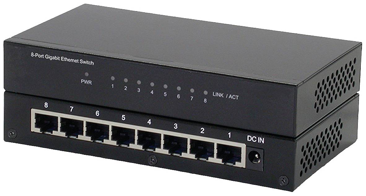 ROLINE Gigabit Ethernet Switch, 8 poorten afbeelding