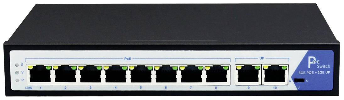 VALUE PoE+ Gigabit Ethernet Switch, 8+2 Ports afbeelding