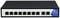 Netzwerk-Switch mit acht Ethernet-Ports, davon vier PoE (Power over Ethernet) Ports, in einem schwarzen Gehäuse.