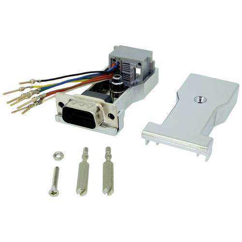 Thumbnail - ROLINE DB9 Stecker-RJ45 Buchse 8P/8C 8Ltg., silberfarben