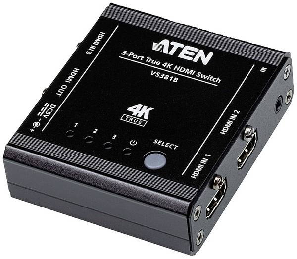 ATEN VS381B  HDMI-Switch  4096 x 2160 Pixel Schwarz