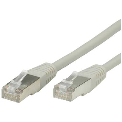 Ein graues Ethernet-Kabel mit zwei RJ45-Steckern, geeignet für Netzwerkverbindungen.