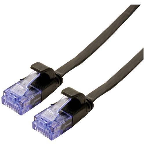 Thumbnail - VALUE Patchkabel Kat.6A (Class EA) UTP, extra-flach, schwarz, 2 m