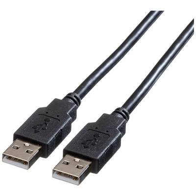 Zwei schwarze USB-A-Kabelstecker mit Kabeln.