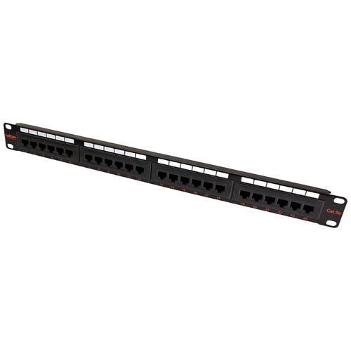 ROLINE Cat.5e (Class D) 19-Zoll-Patchpanel, 24 Ports, UTP, schwarz