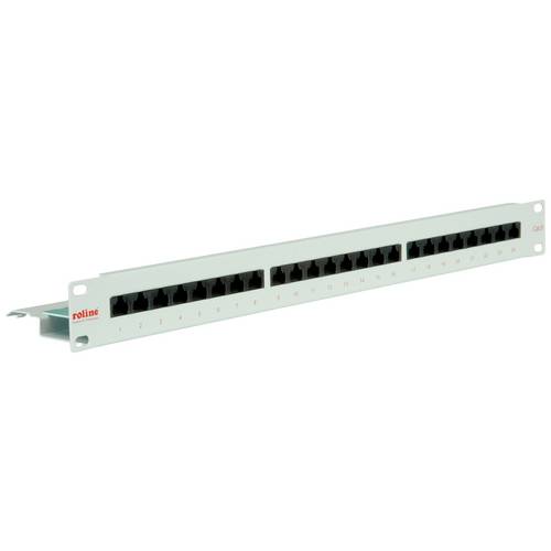 ROLINE Cat.6 (Class E) 19-Zoll-Patchpanel, 24P, ungeschirmt, grau