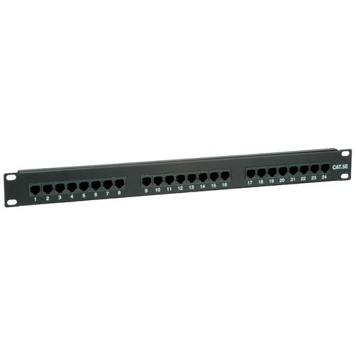 Thumbnail - VALUE Kat.5e (Class D) 19-Patchpanel, 24P, ungeschirmt, schwarz
