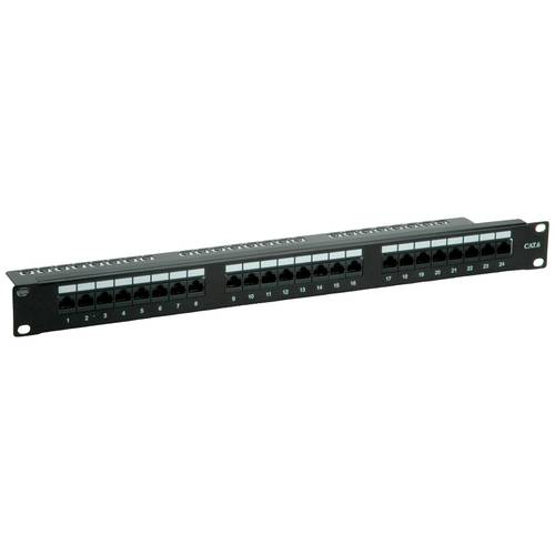 Thumbnail - VALUE Cat.6 (Class E) 19-Patchpanel, 24P, ungeschirmt, schwarz
