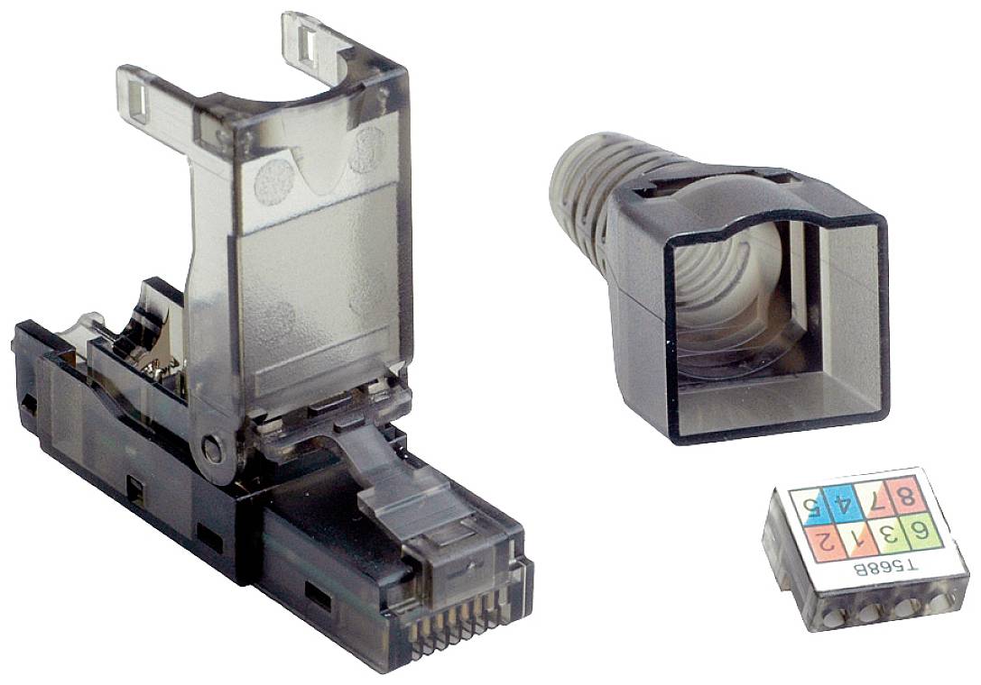 TRU COMPONENTS RJ45-Stecker Werkzeuglos – Einfach Und Schnell Netzwerkkabel Verlängern (1 Stück)