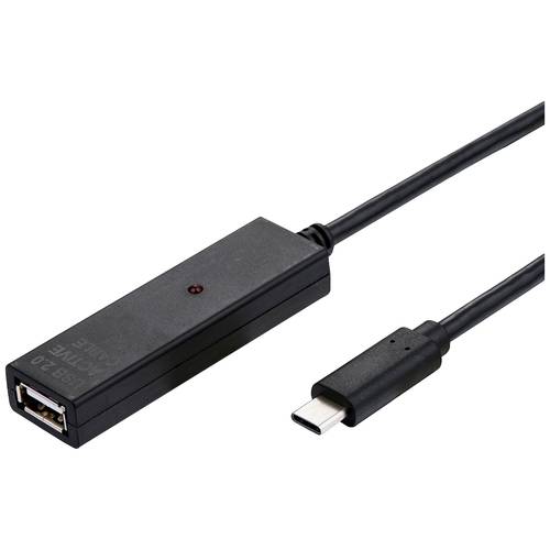 Thumbnail - VALUE USB 2.0 Verlängerung, aktiv, mit Repeater, A-C, schwarz, 15 m