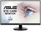 Asus Eye Care Monitor mit TÜV Rheinland Zertifizierung; Großaufnahme eines Auges im Hintergrund.