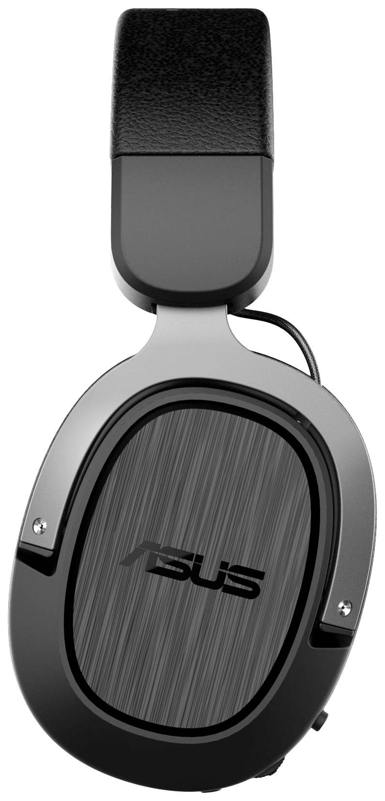 Schwarze Over-Ear-Kopfhörer von ASUS mit gepolstertem Bügel und ovalen Ohrmuscheln, die für bequemen und hochwertigen Klang konzipiert sind.