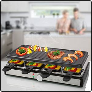 Clatronic Raclette-Grill RG 3757 schwarz, 8 Pfännchen, antihaftbeschichtet-5