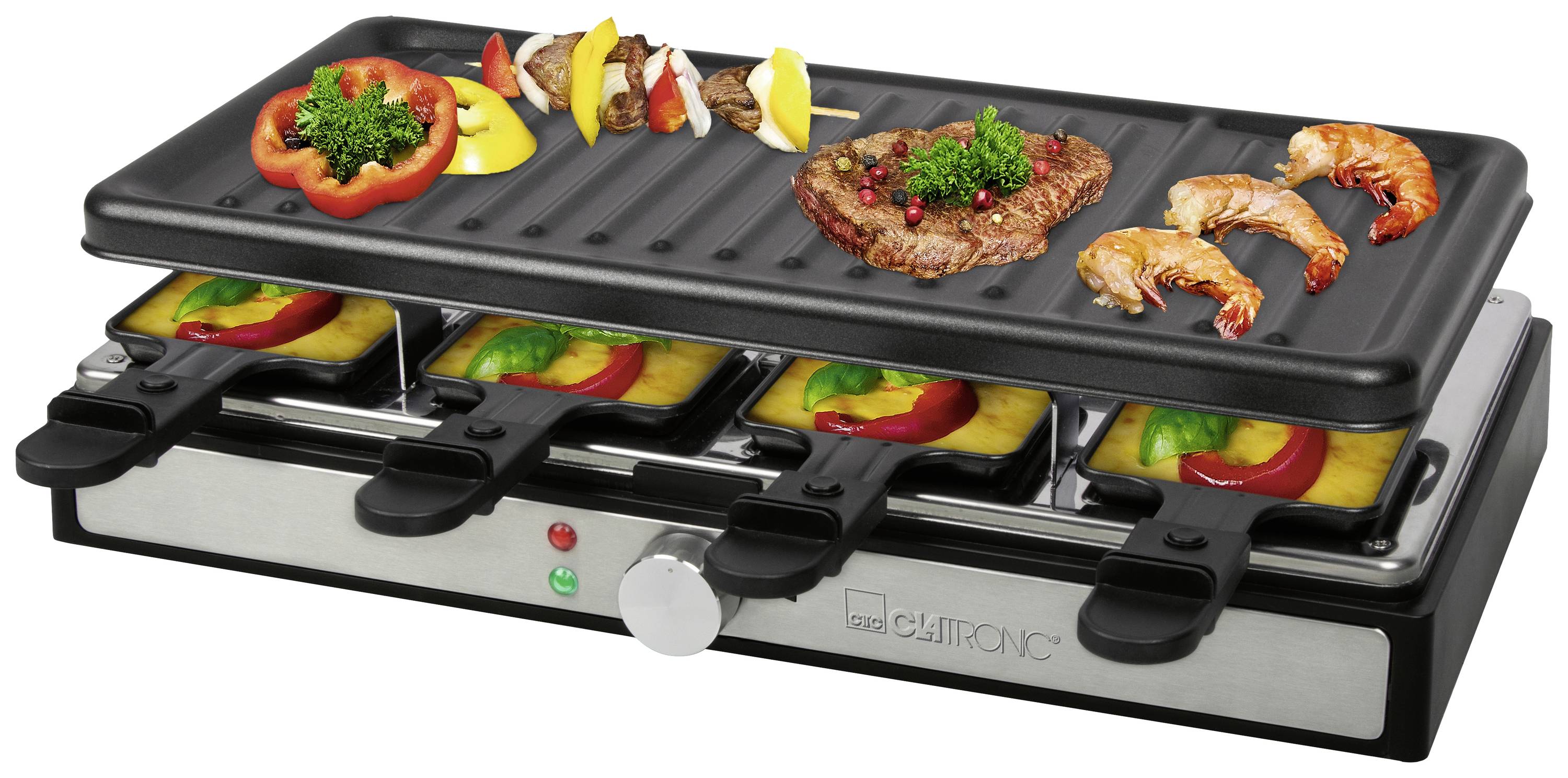 Clatronic Raclette-Grill RG 3757 schwarz, 8 Pfännchen, antihaftbeschichtet-3
