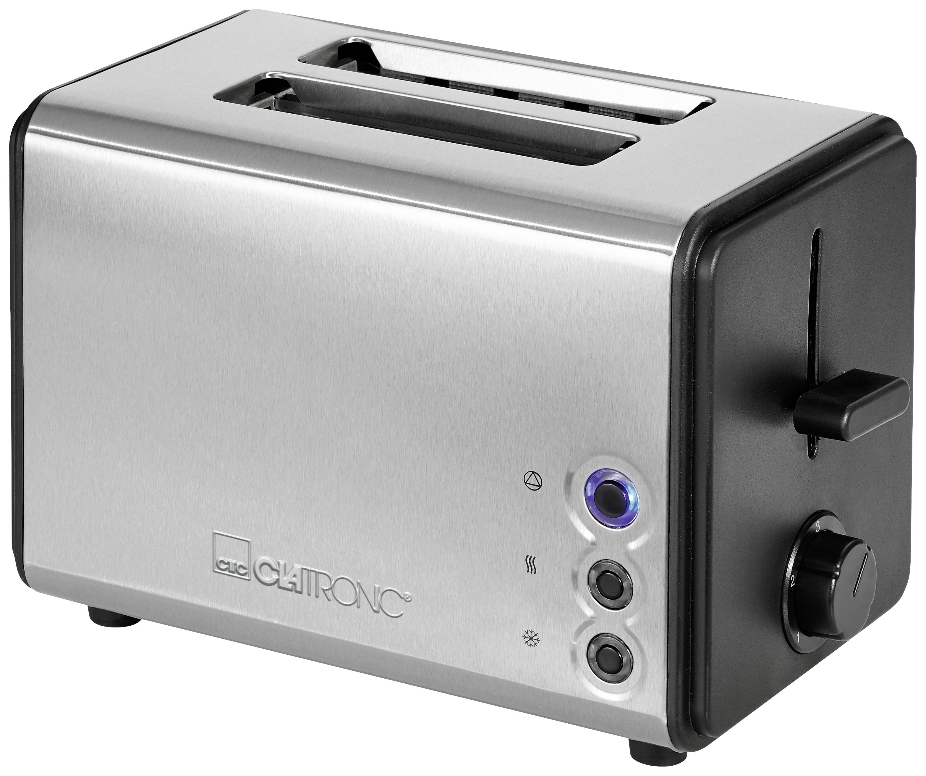 CLATRONIC TA 3620 2 Scheiben Toaster schwarz / inox