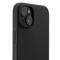 Schwarzes Smartphone mit Kameramodul auf der Rückseite, stehend in leichtem Winkel. Fokus liegt auf der Kamera und Gehäuse-Design.