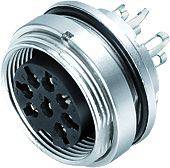 binder 09 0128 89 07-20 Flanschdose Buchse, gerade, Flanschbuchse Gesamtpolzahl: 7 Serie (Rundsteckverbinder): 723 1 St.