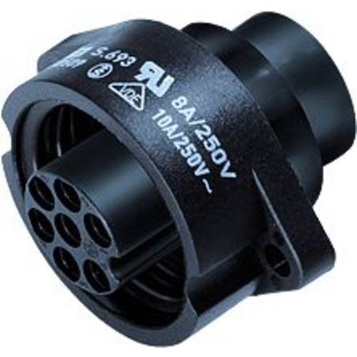 binder 09 4204 00 07-20 Flanschdose Buchse, gerade Gesamtpolzahl: 7 + PE Serie (Rundsteckverbinder): 693 1 St.