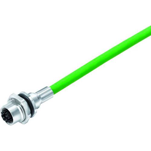 binder 70 3784 706 08-20 Sensor-/Aktor-Steckverbinder, unkonfektioniert Buchse, gerade, Flanschbuchse 0.5 m Polzahl Sens...