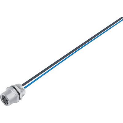 Ein Sensorverbindungskabel mit einem Rundstecker am Ende, geeignet für industrielle Anwendungen und Automatisierungstechnik.