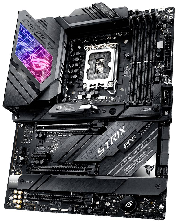 Asus ROG STRIX Z690-E GAMING WIFI Mainboard Sockel (PC) Intel® LGA 1700 Formfaktor (Details) ATX Mainboard-Chipsatz Inte-9