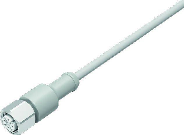 'Kabel mit Steckverbindung, vermutlich für elektronische Geräte, grün, mit einer Metallverkleidung an einem Ende.'