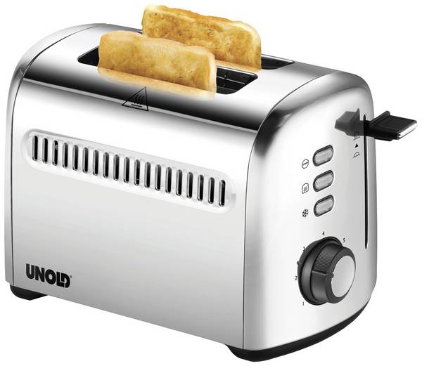 Unold 2er Retro Toaster Kontrollleuchte Edelstahl