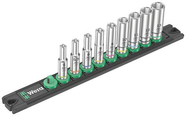 Wera A Deep Steckschlüsselsatz zöllig 1/4" 9teilig 05005410001
