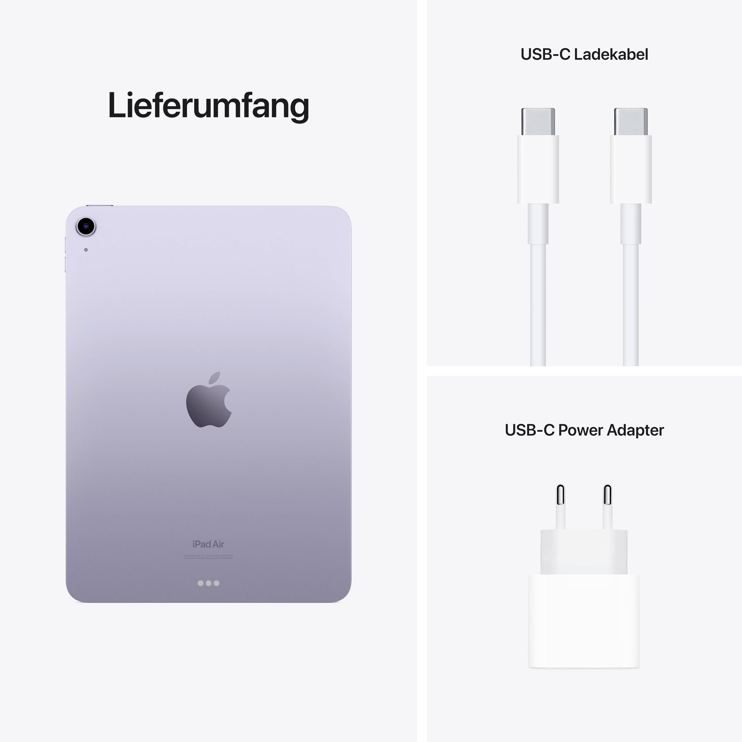 Apple iPad Air 10.9 (5. Generation, 2022) WiFi 256 GB Violett 27.7 cm (10.9 Zoll) Apple M1 iPadOS 15 2360 x 1640 Pixel-4
