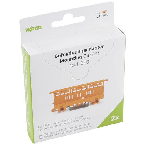 WAGO 221-500/995-002 Serie 221 Befestigungsadapter Reinorange 2 St.