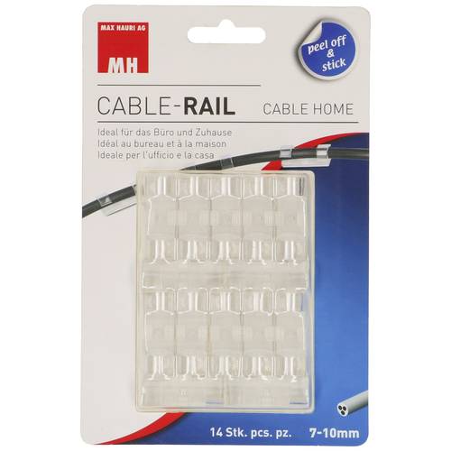 Max Hauri Kabelclip selbstklebend 164657 Bündel-Ø-Bereich 10 mm (max) Transparent 14 St.