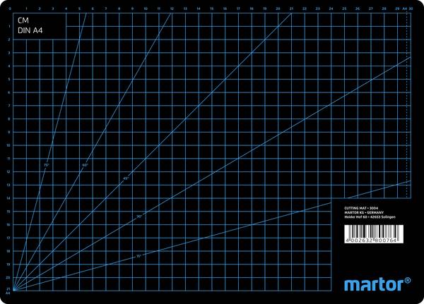 MARTOR Schneidematte Kunststoff (L x B x H) 320 x 230 x 3 mm Schwarz 1 St.