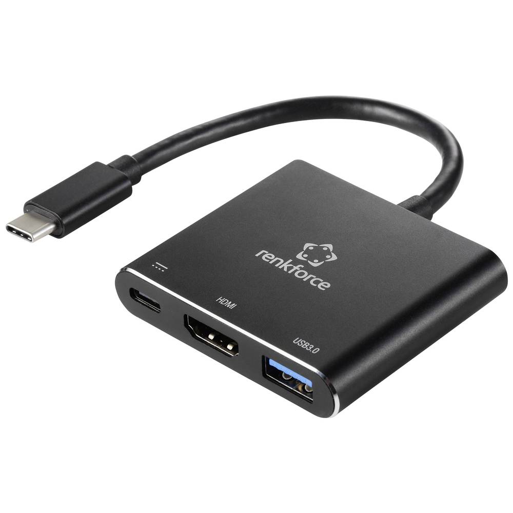 Renkforce RF-5133676 USB-C-HDMI Adapter [1x USB-C stekker 1x HDMI-bus, USB-C bus (Power Delivery), U