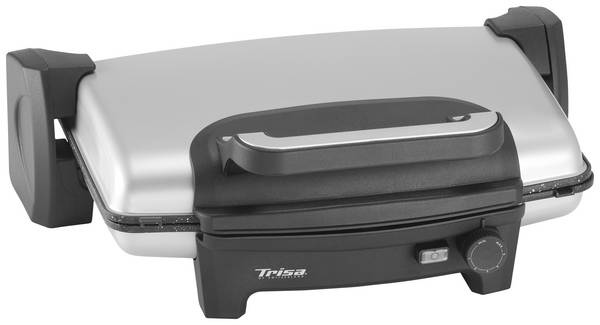 Trisa Hot Snack Elektro Kontaktgrill   Schwarz/Silber